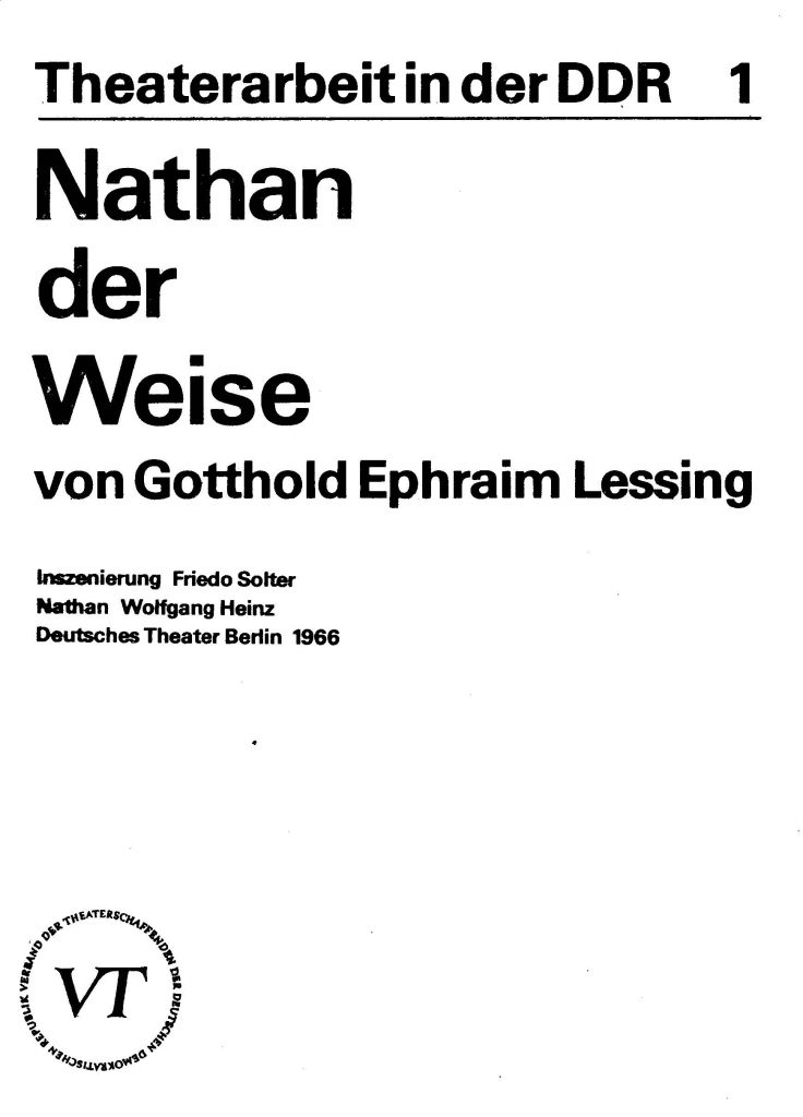 Theaterdokumentation, Theaterarbeit, Verband der Theaterschaffenden der DDR