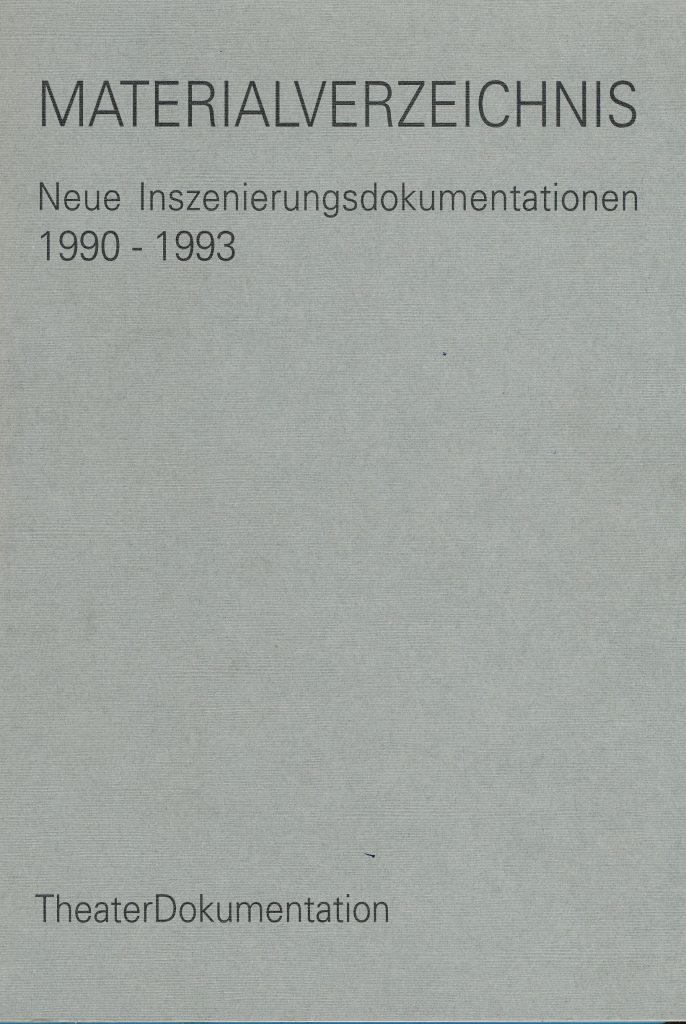 Theaterdokumentation;